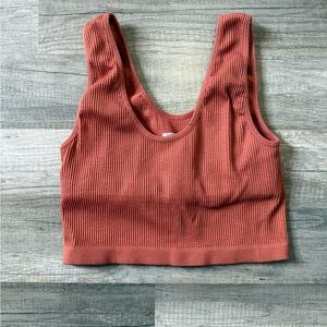 Forever 21 Burnt Orange Ribbed Top